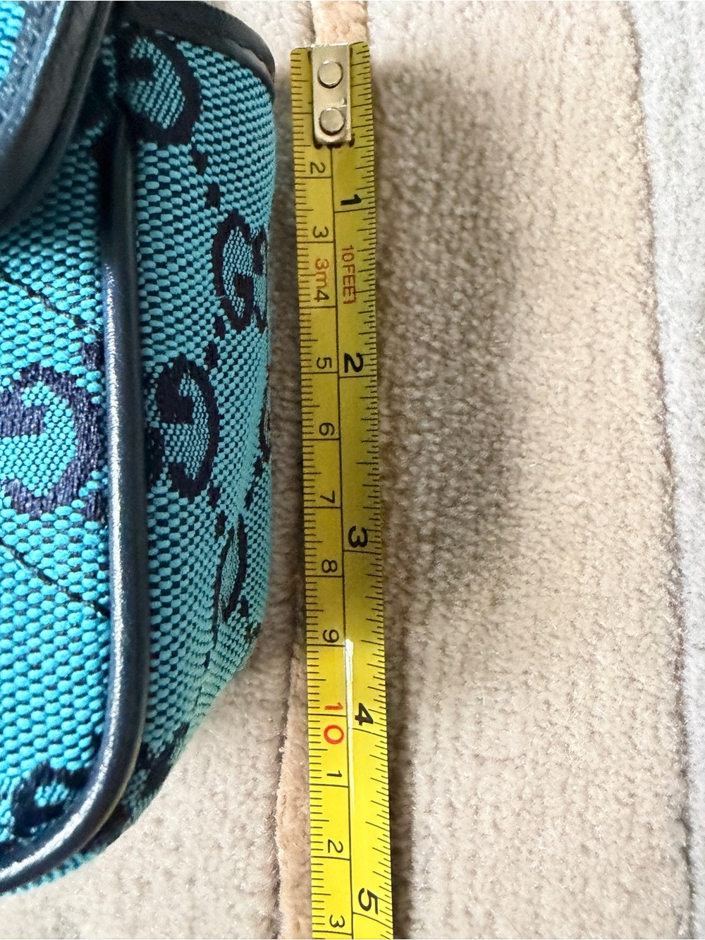 Gucci Turquoise GG Marmont Mini Crossbody Bag - Picture 14 of 16